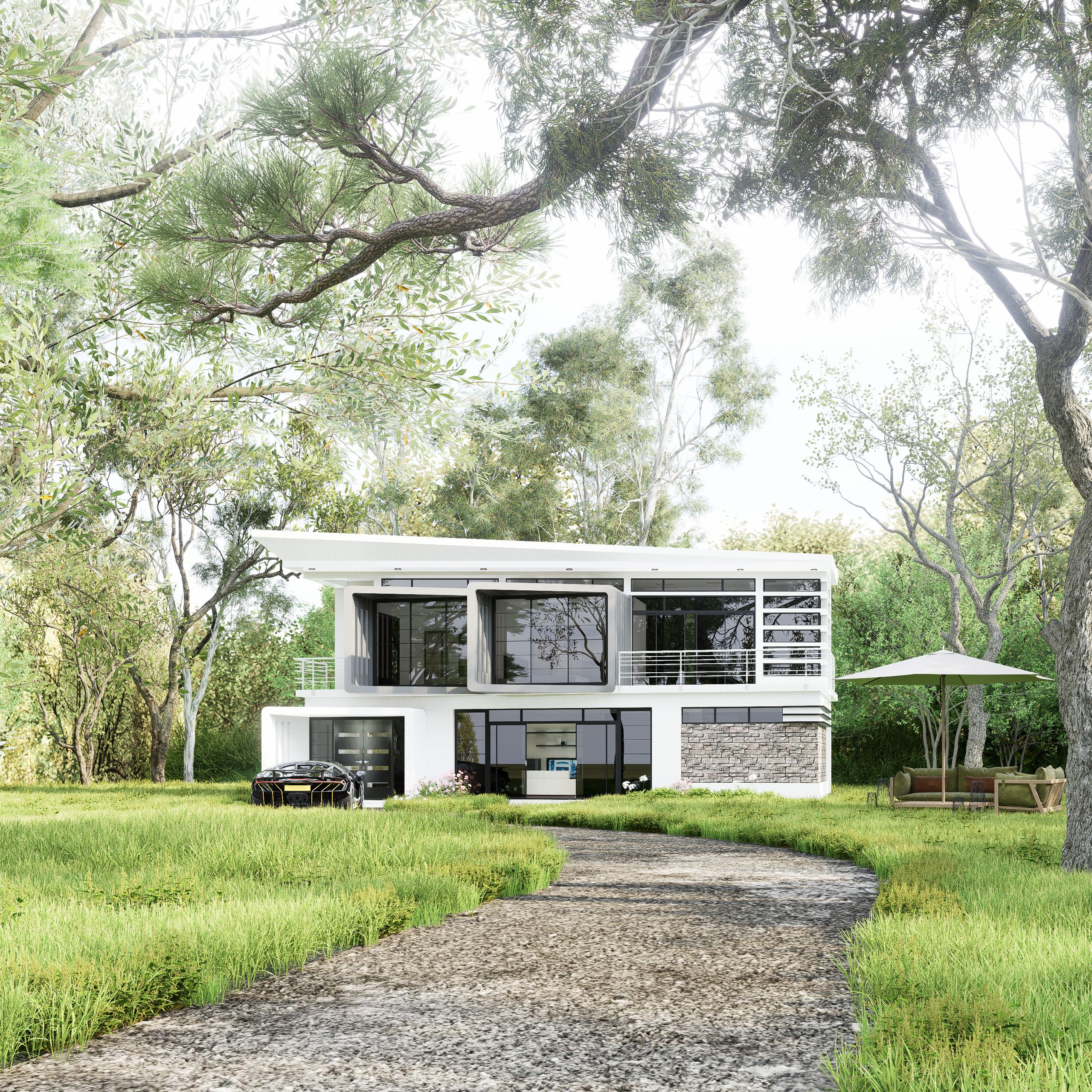 Small House Floor Plan Design – Space-Saving Residential Layout Concept